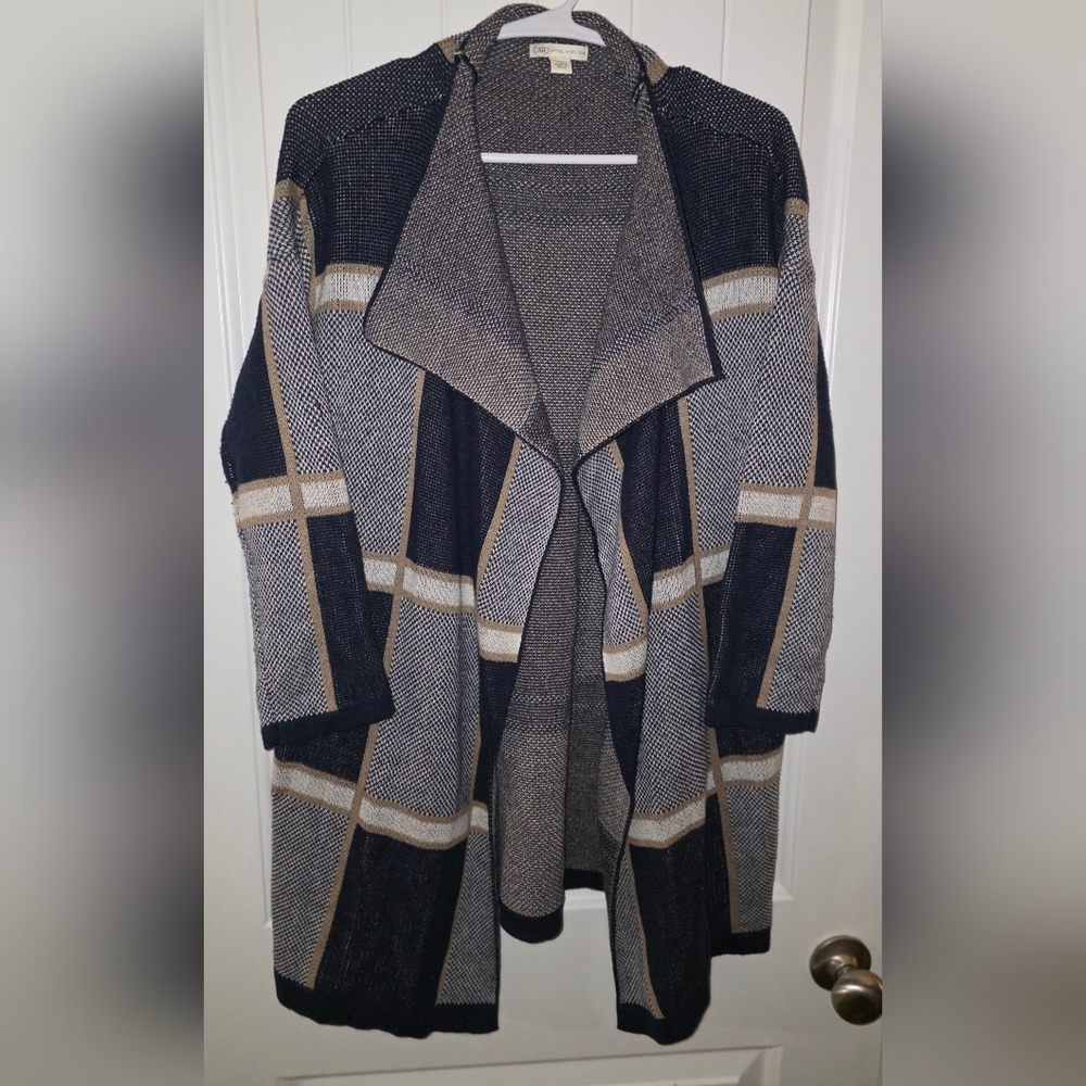 Cato Plaid Open Front Cardigan Medium ❤️